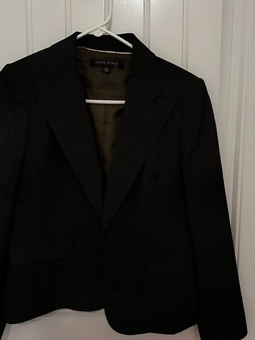 Anne Klein Suit Black Pinstripe Blazer Sports Jacket, Size 6P